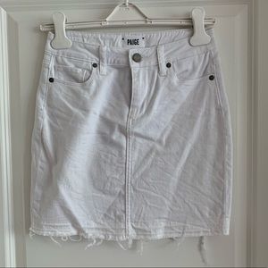 White denim skirt